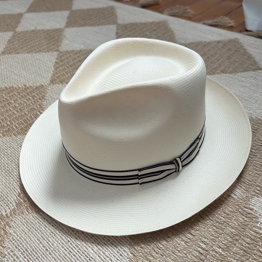 Stetson for Brooks Brothers Cream Fedora Hat